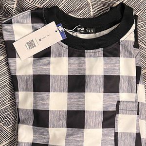 ROMWE Men's Gingham Sweatshirt with Pocket (NWT)